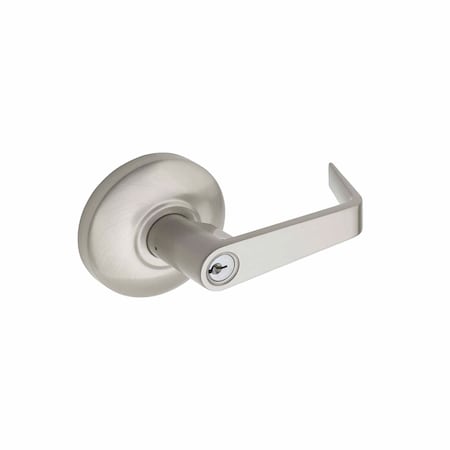 Avery Lever Exterior Trim Exit Keyed Entry, Satin Stainless